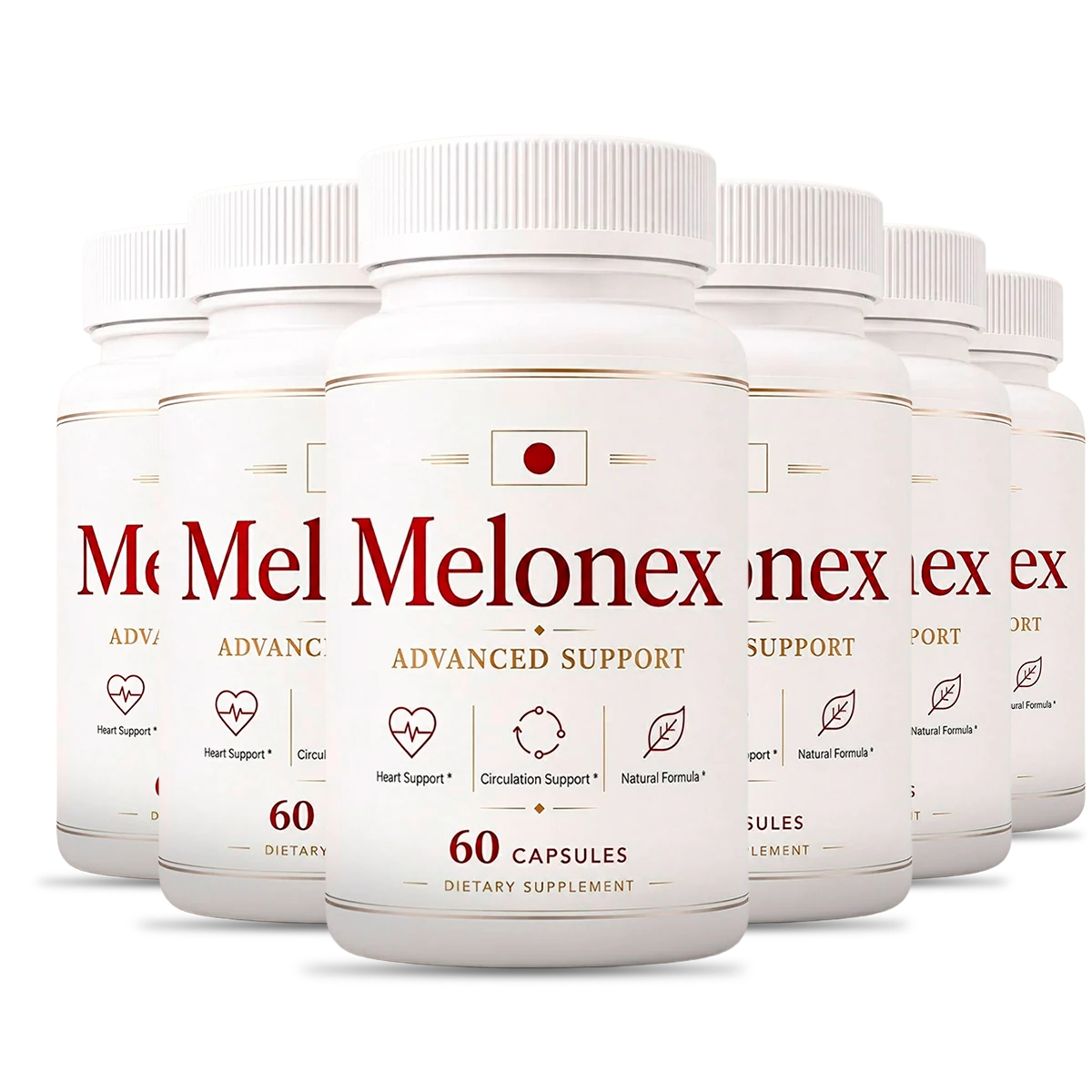 Melonex 6 bottle official bundle pack of heart support capsules